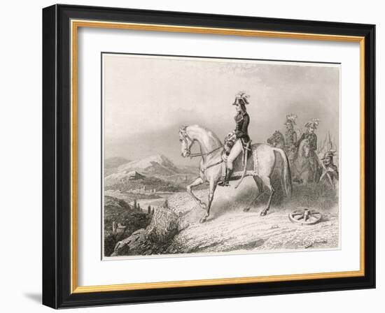 Napoleon I on His Horse During the Crossing of the St. Bernard Pass from France to Italy in 1796-Villerey-Framed Art Print