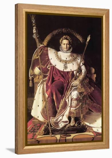 Napoleon I on His Imperial Throne-Jean-Auguste-Dominique Ingres-Framed Stretched Canvas