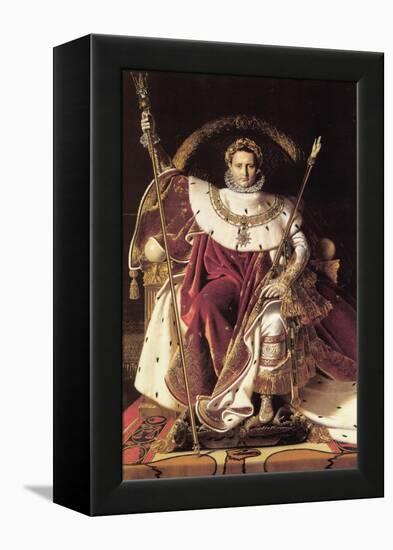 Napoleon I on His Imperial Throne-Jean-Auguste-Dominique Ingres-Framed Stretched Canvas