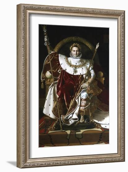 Napoleon I on the Imperial Throne, 1806-Jean-Auguste-Dominique Ingres-Framed Giclee Print