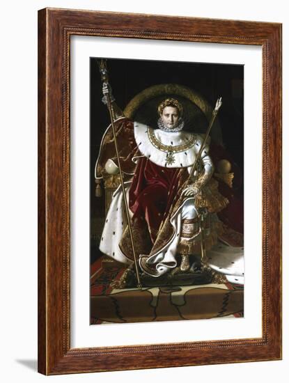 Napoleon I on the Imperial Throne, 1806-Jean-Auguste-Dominique Ingres-Framed Giclee Print