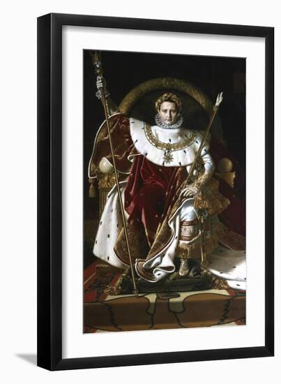 Napoleon I on the Imperial Throne, 1806-Jean-Auguste-Dominique Ingres-Framed Giclee Print