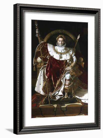 Napoleon I on the Imperial Throne, 1806-Jean-Auguste-Dominique Ingres-Framed Giclee Print