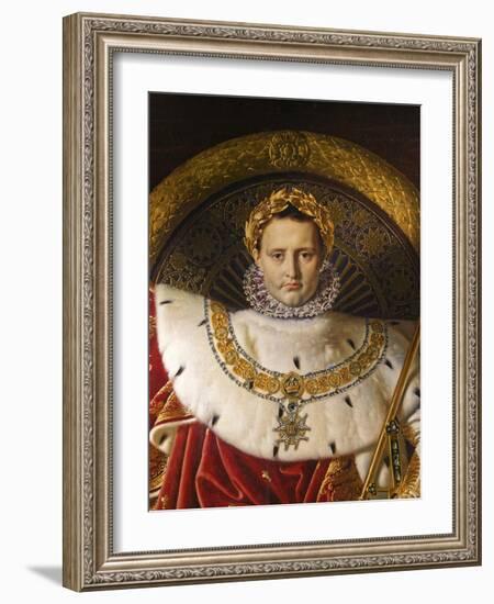 Napoleon I on the Imperial throne, 1806-Jean Auguste Dominique Ingres-Framed Giclee Print