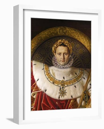 Napoleon I on the Imperial throne, 1806-Jean Auguste Dominique Ingres-Framed Giclee Print