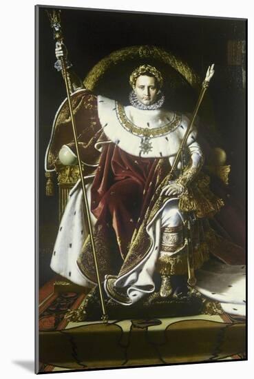 Napoleon I on the Imperial Throne-Jean-Auguste-Dominique Ingres-Mounted Art Print