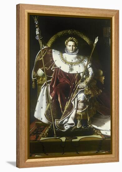 Napoleon I on the Imperial Throne-Jean-Auguste-Dominique Ingres-Framed Stretched Canvas