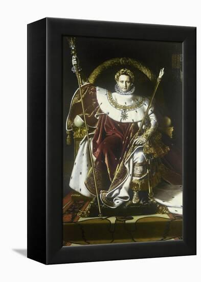 Napoleon I on the Imperial Throne-Jean-Auguste-Dominique Ingres-Framed Stretched Canvas