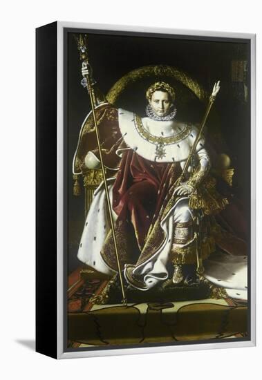 Napoleon I on the Imperial Throne-Jean-Auguste-Dominique Ingres-Framed Stretched Canvas