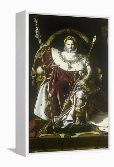 Napoleon I on the Imperial Throne-Jean-Auguste-Dominique Ingres-Framed Stretched Canvas