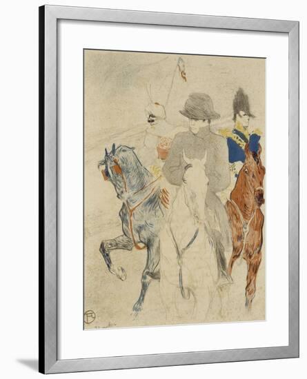 Napoléon Ier à cheval-Henri de Toulouse-Lautrec-Framed Giclee Print