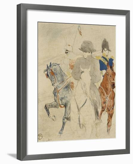 Napoléon Ier à cheval-Henri de Toulouse-Lautrec-Framed Giclee Print