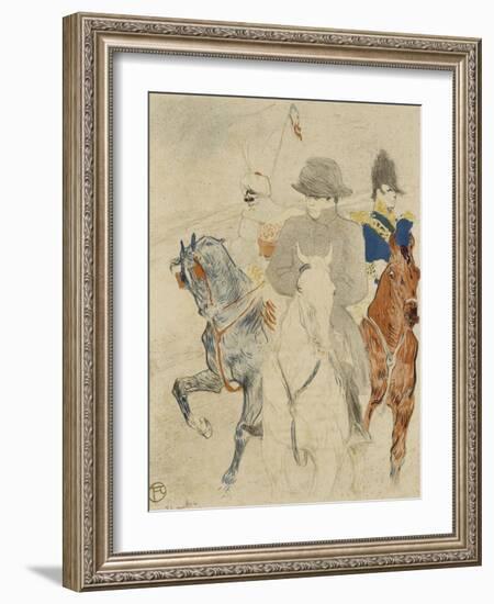 Napoléon Ier à cheval-Henri de Toulouse-Lautrec-Framed Giclee Print