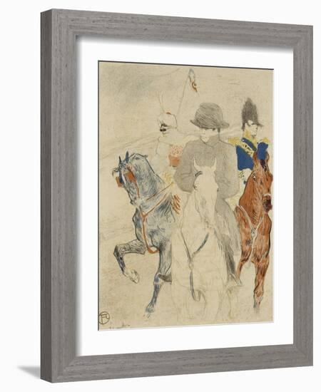 Napoléon Ier à cheval-Henri de Toulouse-Lautrec-Framed Giclee Print