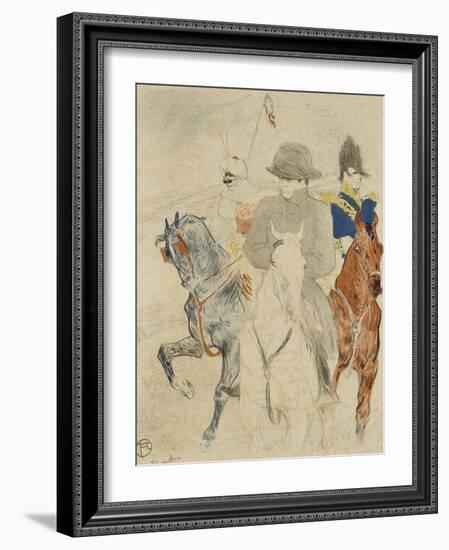 Napoléon Ier à cheval-Henri de Toulouse-Lautrec-Framed Giclee Print