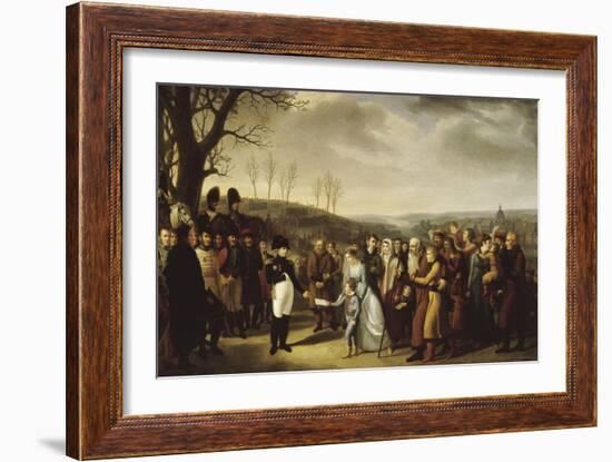 Napoléon Ier accueillant les familles polonaises qui viennent se mettre sous sa protection et-Marie Nicolas Ponce-Camus-Framed Giclee Print