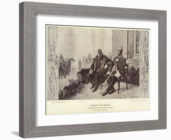 Napoleon III and Bismarck on the Morning after the Battle of Sedan-Wilhelm Camphausen-Framed Giclee Print