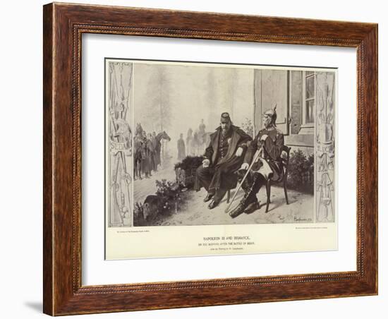 Napoleon III and Bismarck on the Morning after the Battle of Sedan-Wilhelm Camphausen-Framed Giclee Print