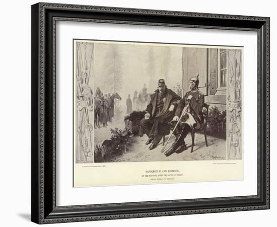 Napoleon III and Bismarck on the Morning after the Battle of Sedan-Wilhelm Camphausen-Framed Giclee Print