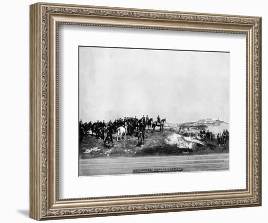 Napoleon III at the Battle of Solferino, 1859-John L Stoddard-Framed Giclee Print