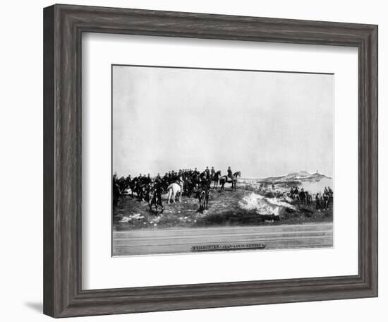 Napoleon III at the Battle of Solferino, 1859-John L Stoddard-Framed Giclee Print