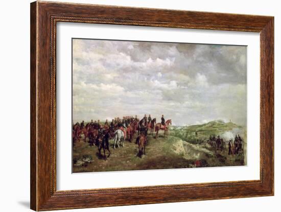 Napoleon III at the Battle of Solferino in 1859, 1863-Jean-Louis Ernest Meissonier-Framed Giclee Print