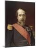 Napoléon III, en uniforme de général de Division, dans son Grand Cabinet aux Tuileries, en 1862-Hippolyte Flandrin-Mounted Giclee Print