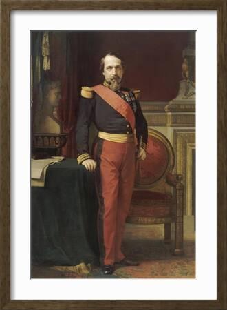 'Napoléon III, en uniforme de général de Division, dans son Grand Cabinet  aux Tuileries, en 1862' Giclee Print - Hippolyte Flandrin | Art.com