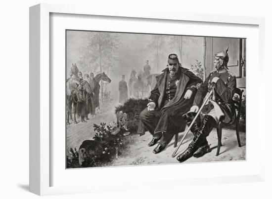 Napoleon III, Left, Having a Conversation with Otto Von Bismarck-null-Framed Giclee Print