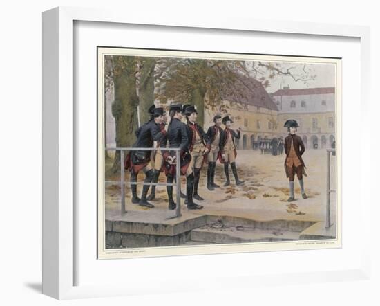 Napoleon in 1779 as a "Nouveau" at the Military School at Brienne-Maurice Realier-Dumas-Framed Art Print