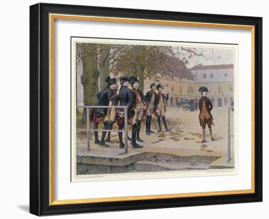 Napoleon in 1779 as a "Nouveau" at the Military School at Brienne-Maurice Realier-Dumas-Framed Art Print