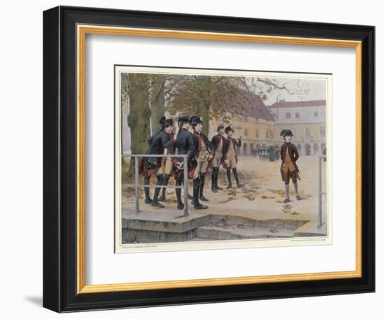 Napoleon in 1779 as a "Nouveau" at the Military School at Brienne-Maurice Realier-Dumas-Framed Art Print