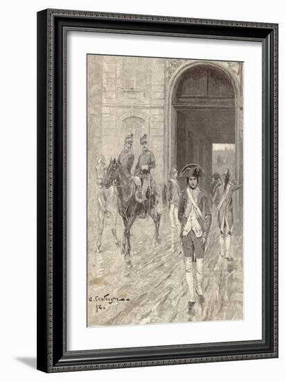 Napoleon in 1784 as a Cadet at the Military School at Paris-Andre Castaigne-Framed Art Print