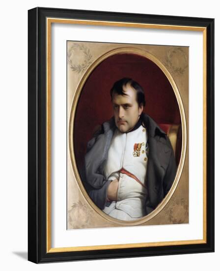 Napoleon in Fontainebleau-Paul Delaroche-Framed Giclee Print