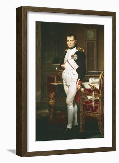 Napoleon in His Study, 1812-Jacques-Louis David-Framed Giclee Print