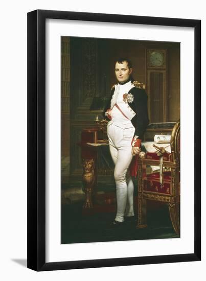 Napoleon in His Study, 1812-Jacques-Louis David-Framed Giclee Print