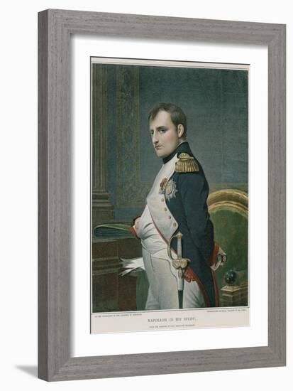 Napoleon in His Study-Hippolyte Delaroche-Framed Giclee Print