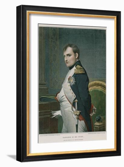 Napoleon in His Study-Hippolyte Delaroche-Framed Giclee Print