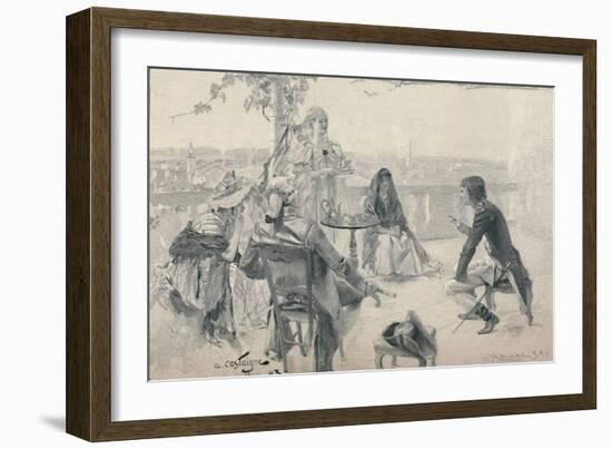 'Napoleon in Society at Valence. 1785', (1896)-M Haider-Framed Giclee Print