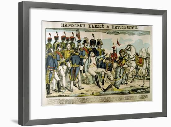 Napoleon Injured at Ratisbon, April 1809-Francois Georgin-Framed Giclee Print