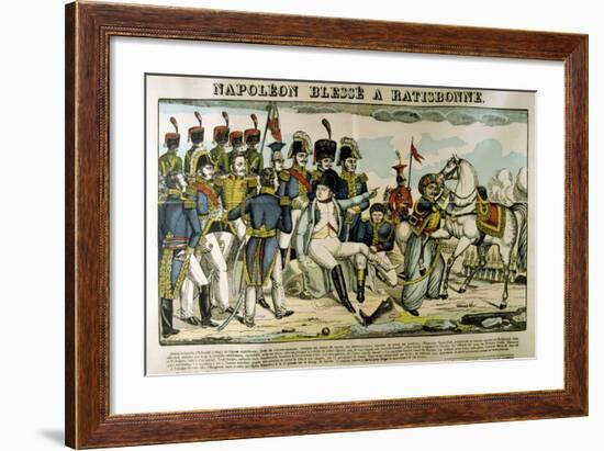 Napoleon Injured at Ratisbon, April 1809-Francois Georgin-Framed Giclee Print