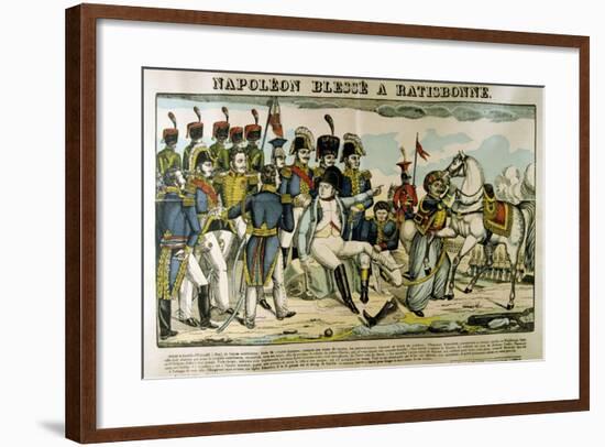 Napoleon Injured at Ratisbon, April 1809-Francois Georgin-Framed Giclee Print