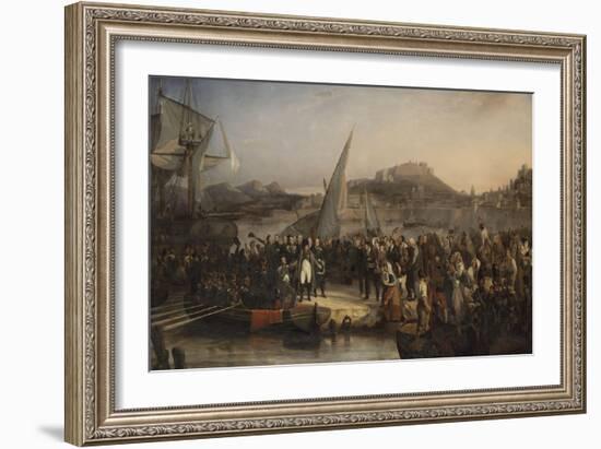 Napoleon Left the Island of Elba to Return to France-Joseph Beaume-Framed Giclee Print