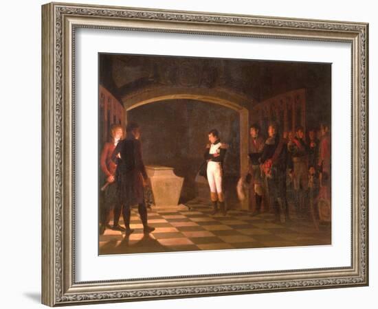Napoleon Meditating before the Tomb of Frederick II of Prussia, Potsdam, 25Th October 1806, 1808 (O-Marie Nicolas Ponce-Camus-Framed Giclee Print