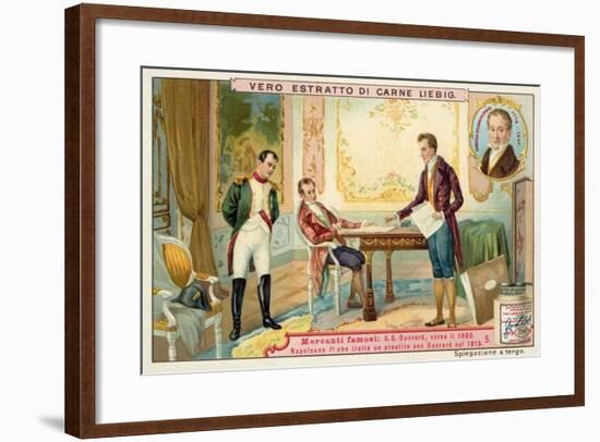 Napoleon Negotiating a Loan with French Banker Gabriel-Julien Ouvrard, 1815-null-Framed Giclee Print