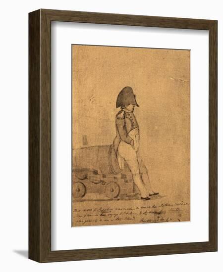 Napoleon on Board the Northumberland on its Way to St Helena by a British Officer-null-Framed Giclee Print
