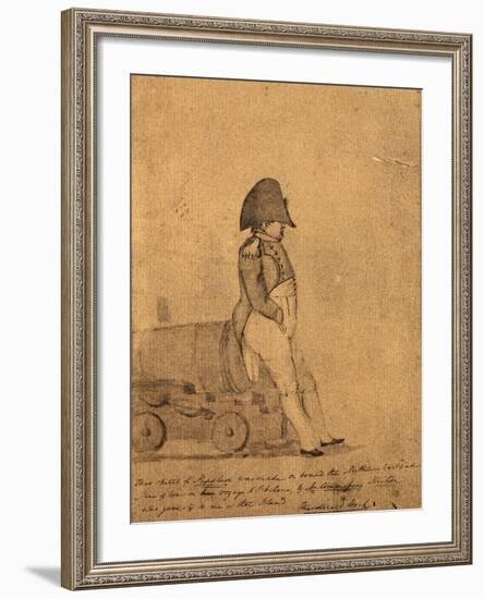 Napoleon on Board the Northumberland on its Way to St Helena by a British Officer-null-Framed Giclee Print