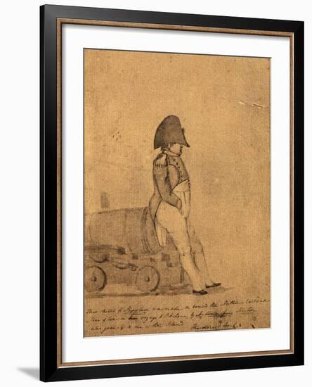 Napoleon on Board the Northumberland on its Way to St Helena by a British Officer-null-Framed Giclee Print