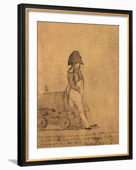 Napoleon on Board the Northumberland on its Way to St Helena by a British Officer-null-Framed Giclee Print