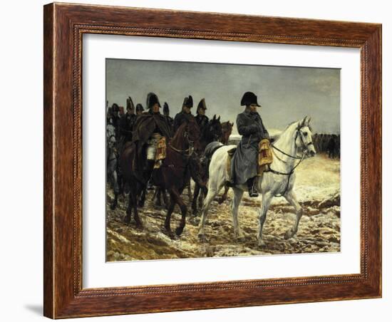 Napoleon on Campaign in France,1814-Jean-Louis Ernest Meissonier-Framed Art Print